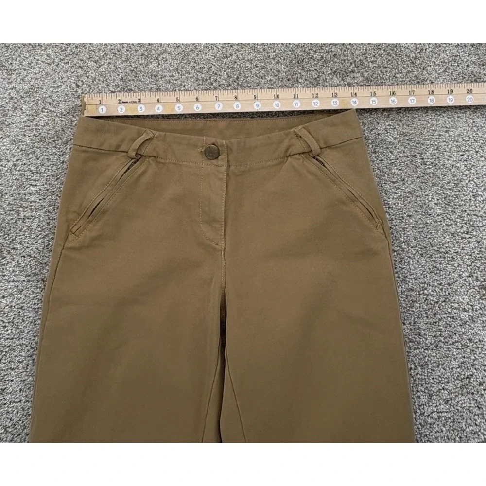 J Crew Skinny Moto Pants‎ Womens 0 Khaki Tan Stretch Twill Knit Minimalist 28x28